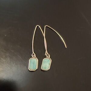 Elegant Silver and Turquoise Drop Earrings